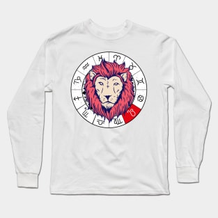 Lion star sign, zodiac sign horoscope Long Sleeve T-Shirt